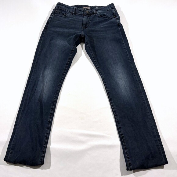 DL1961 Russell Slim Straight Jeans Mens Blue Dark Wash Stretch Denim Sz 30 x 34 - Picture 1 of 16